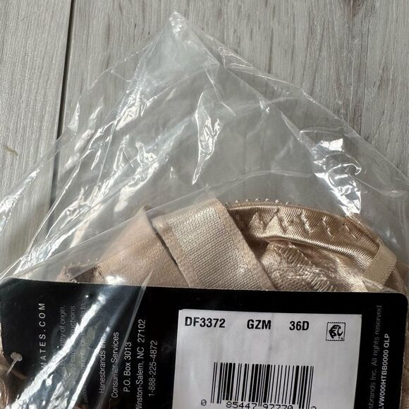 Bali Double Support Lace Wireless Bra Soft Taupe 36D‎ DF3372 NWT in packaging - Picture 6 of 6
